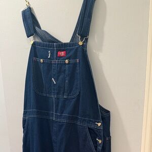 Dickies Indigo Bib Dark Blue Denim Overalls ~ Farmer John 🧑‍🌾 Halloween costume